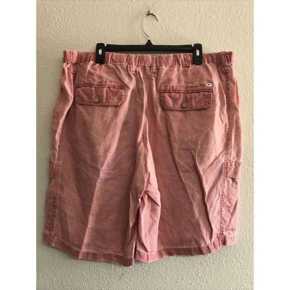 Tommy Bahama Relax Red Men XXL Linen Cargo Shorts 9” Inseam Stretch 38” Waist - Picture 4 of 12